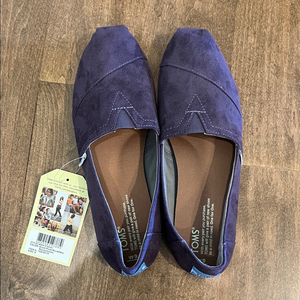 TOMS Deep Purple Suede Slip-Ons